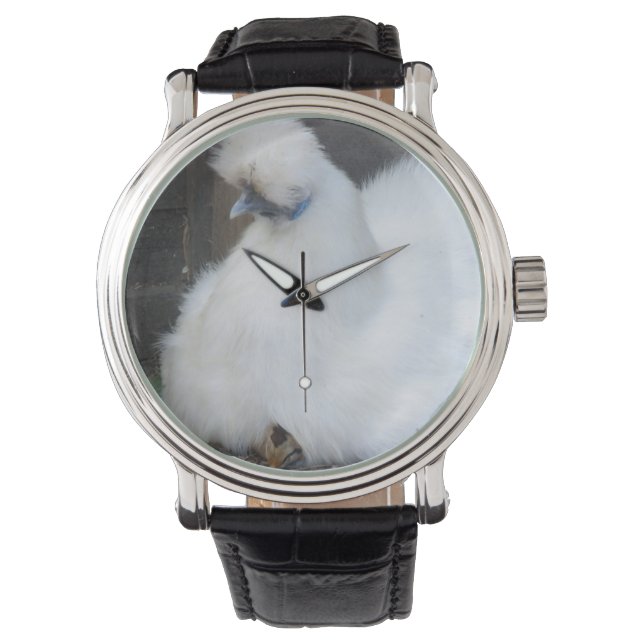 Cute Fluffy White Chicken och Chick Armbandsur (Framsida)