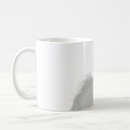 Cute Fluffy White Malta Kaffemugg