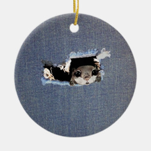 Cute Flying Squirrel Julgransprydnad Keramik