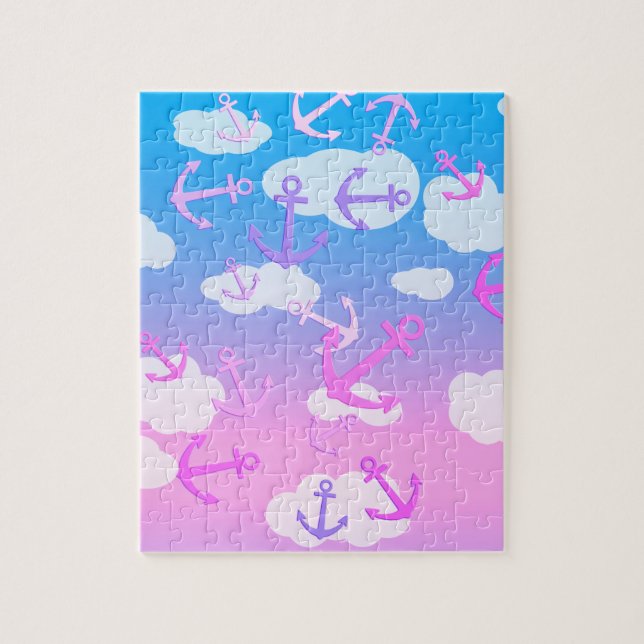 Cute Flytande Anchors Dreamy Scenery Children's Pussel (Vertikal)