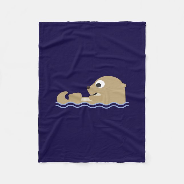 Cute Flyter Otter Fleecefilt (Framsidan)