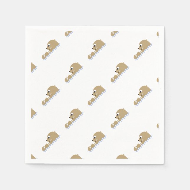 Cute Flyter Otter Pappersservett (Framsidan)