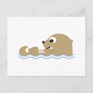 Cute Flyter Otter Vykort