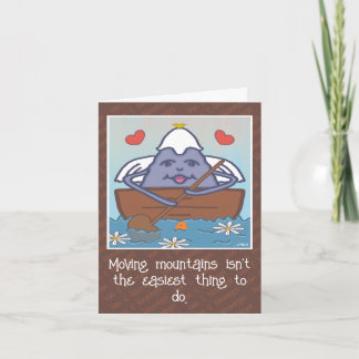 Cute Flytta Mountain Angel Encouragement Kort