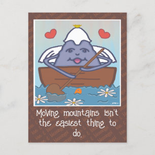 Cute Flytta Mountain Angel Encouragement Vykort