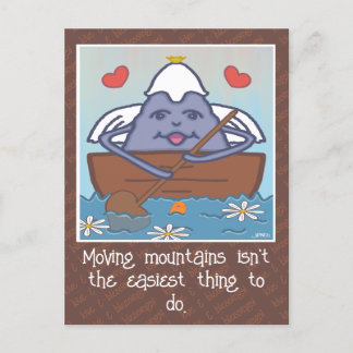 Cute Flytta Mountain Angel Encouragement Vykort