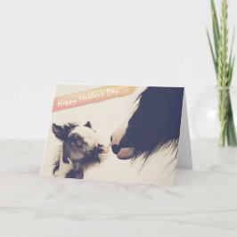 Cute Foal and Mare Horse Lycklig Mors dag Card Kort