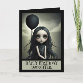 Cute-födelsedagsflicka med ballong-anpassade kort