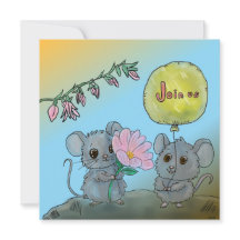 Cute-födelsedagsinbjudan