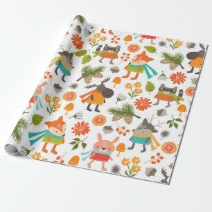 Cute Folksy Woodland Animals Presentpapper