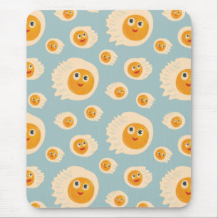 Cute Food - Kawaii Fried Eggs Mönster Musmatta