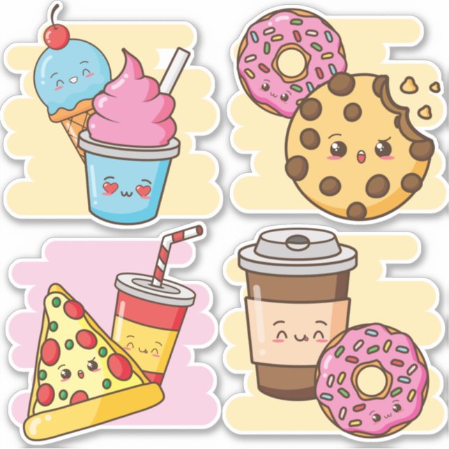 Cute Food Klistermärken (Framsida)