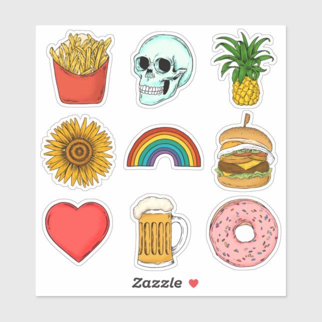 Cute Food Klistermärken (Ark)