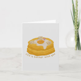 Cute Food Pun: Livet är Butter med dig Anteckningskort