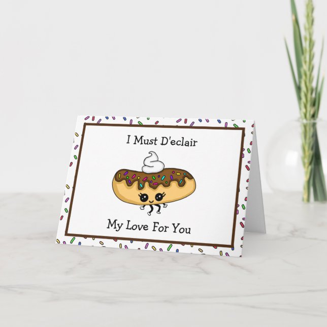 Cute Food Pun Lycklig-årsdagen Kort (Framsida)