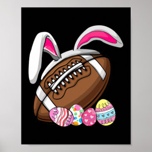 Cute Football Bunny Öron Påskägg Kids Girl Poster