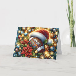 Cute Football Christmas Helgkort