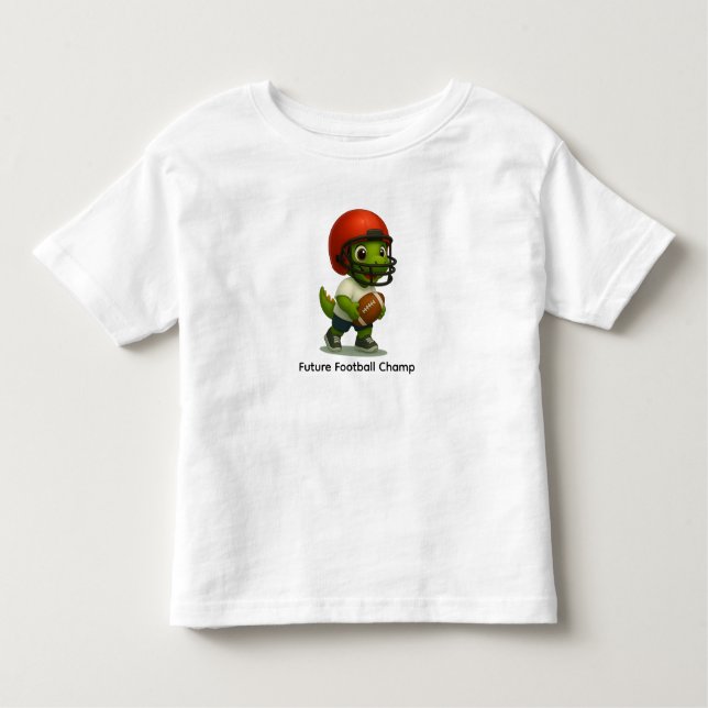 Cute Football Dino Shirt for toddlers T (Framsida)