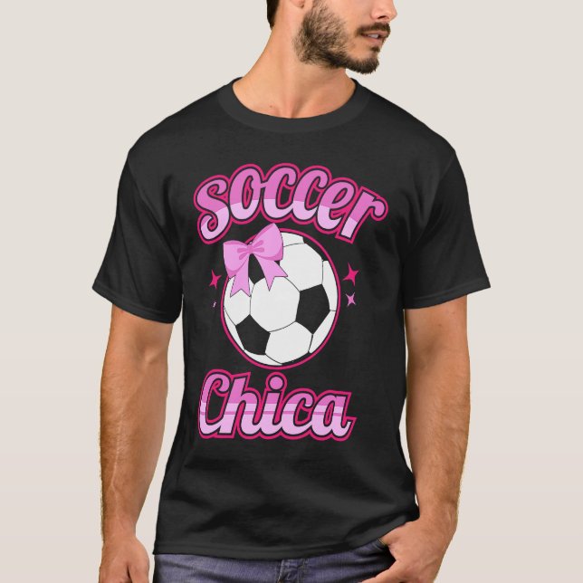 Cute football girl girls football  with sayings t shirt (Framsida)