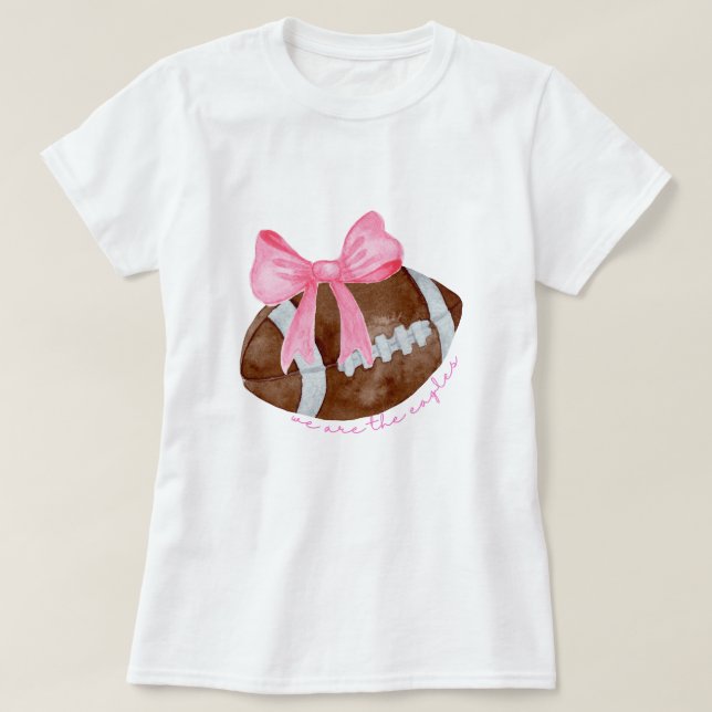 Cute Football Mamma Shirt, Anpassningsbar Mascot B T Shirt (Design framsida)