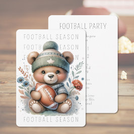 Cute Football Party Inbjudningar