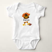 Cute Football Thanksgiving Turkey Tecknad Anpassni