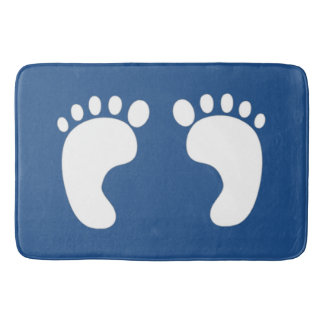 Cute Footprint på Blue Badrumsmatta