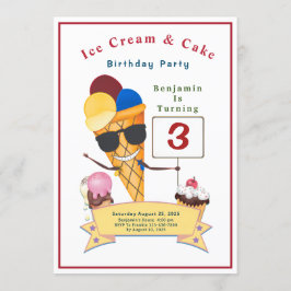 Cute för barnFödelsedagsfest Roligt Inbjudningar