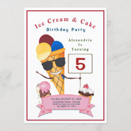 Cute för barnFödelsedagsfest Roligt Inbjudningar