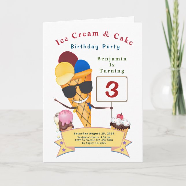 Cute för barnFödelsedagsfest Roligt Kort (Framsida)