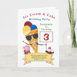 Cute för barnFödelsedagsfest Roligt Kort