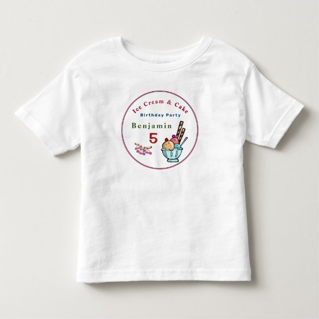 Cute för barnFödelsedagsfest Roligt T Shirt (Framsida)