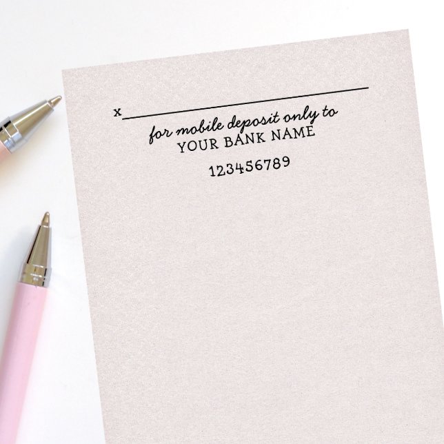 Cute for Mobile Deposition Only Personal Självfärgande Stämpel (Skapare uppladdad)