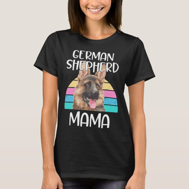 Cute for Proud German Shepherd German Shepherd Mor T Shirt (Framsida)
