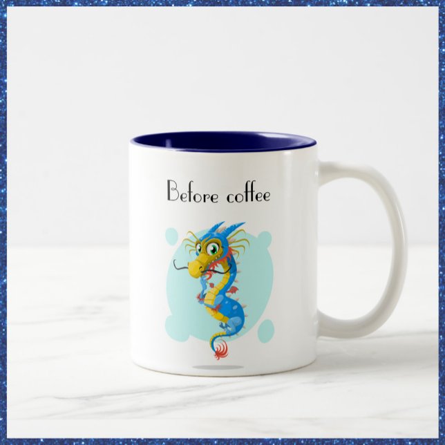 Cute Före och efter kaffet Mugg Dragon och Fairy (Skapare uppladdad)