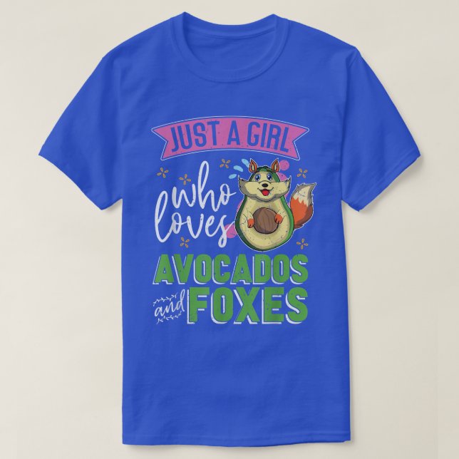Cute Forest Animal Avocado Älskare Girls Women For T Shirt (Design framsida)