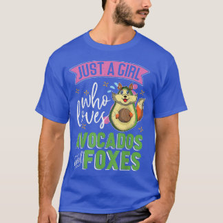 Cute Forest Animal Avocado Älskare Girls Women For T Shirt