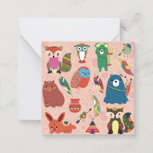 Cute Forest Animals Anteckningskort