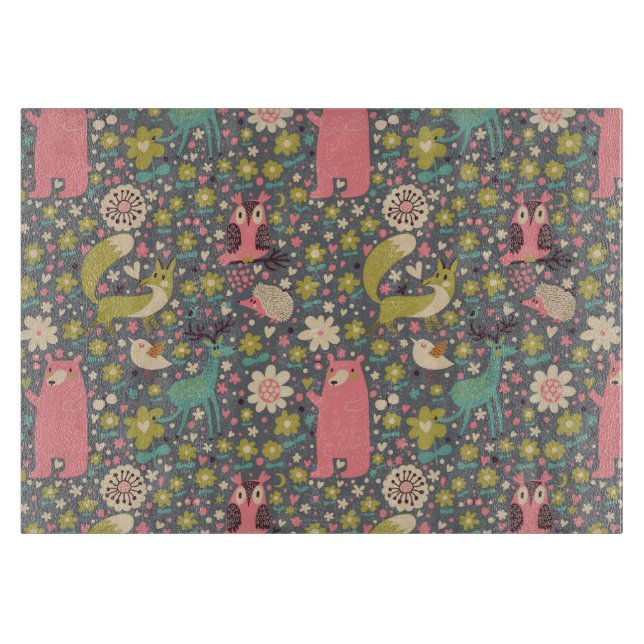 Cute Forest Animals Mönster (Framsidan)