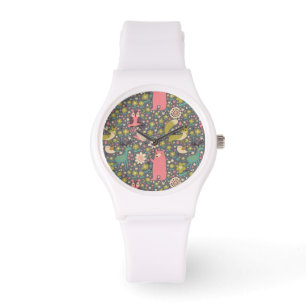 Cute Forest Animals Mönster Armbandsur