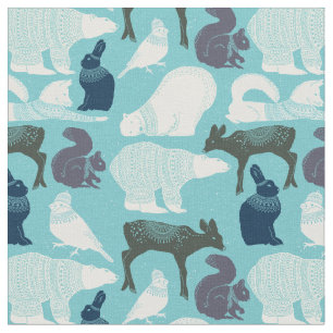 Cute Forest Animals Mönster Tyg