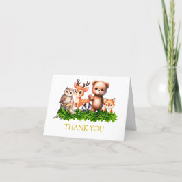 Cute Forest Animals Tack Kort