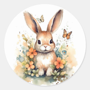 Cute Forest baby bunny Pints Nursery Art Runt Klistermärke