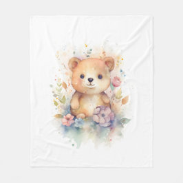 Cute Forest baby har Pints Nursery Art Fleecefilt
