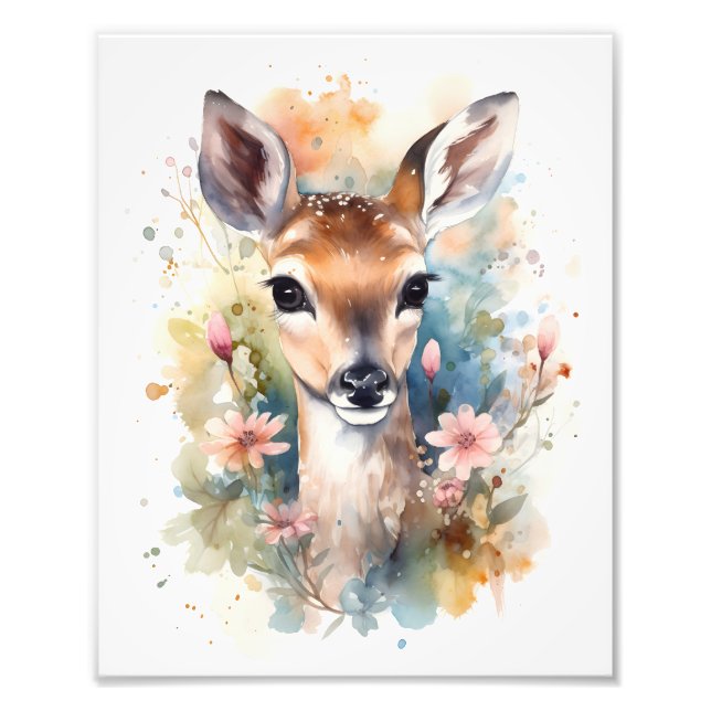 Cute Forest Baby Kära Pints Nursery Art Fototryck (Framsidan)