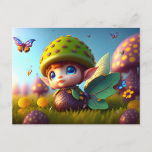 Cute Forest Elf, vykort för postkorsning