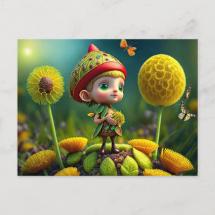 Cute Forest Elf, vykort för postkorsning