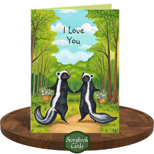 Cute Forest Skunk par Wildblommor i Kärlek Kort