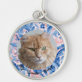 Cute Forever i min hjärt-kärlnyckelkedja Rund Silverfärgad Nyckelring