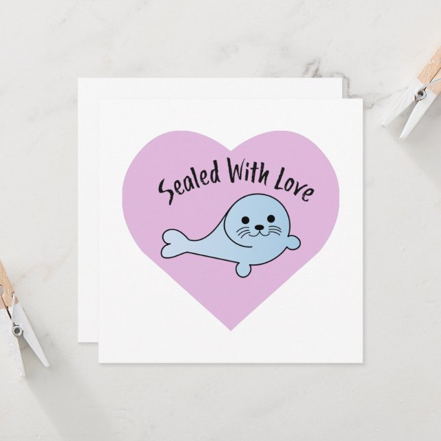 Cute förseglad med Kärlek (Fram/Back In Situ)